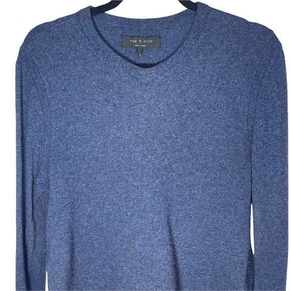 Rag & Bone Women’s V Neck Wool Blend Sweater Small Blue - Picture 4 of 8